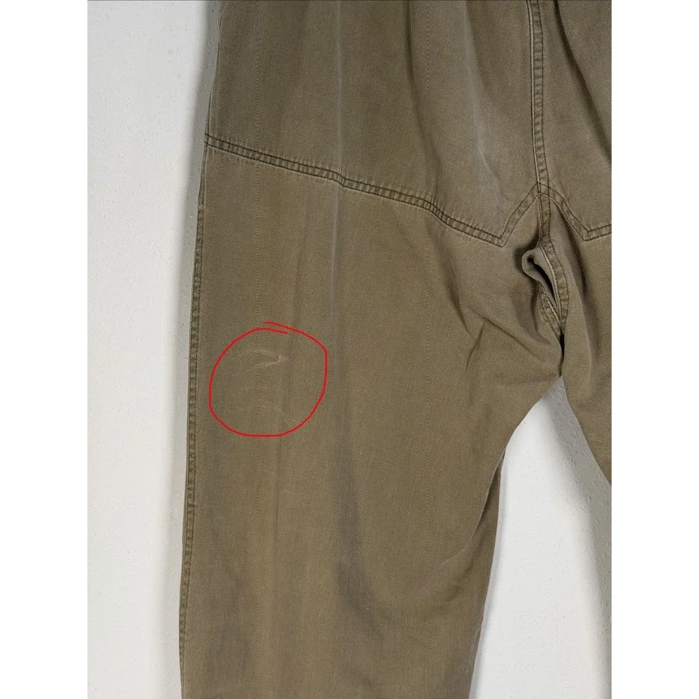 VTG KAVU Pants Men's Sz Medium Belted Canvas Cotton Hike Climb Brown USA Made
